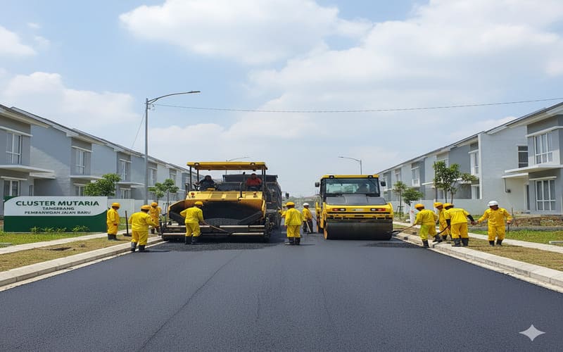 Pembuatan jalan baru perumahan Pembuatan jalan baru perumahan