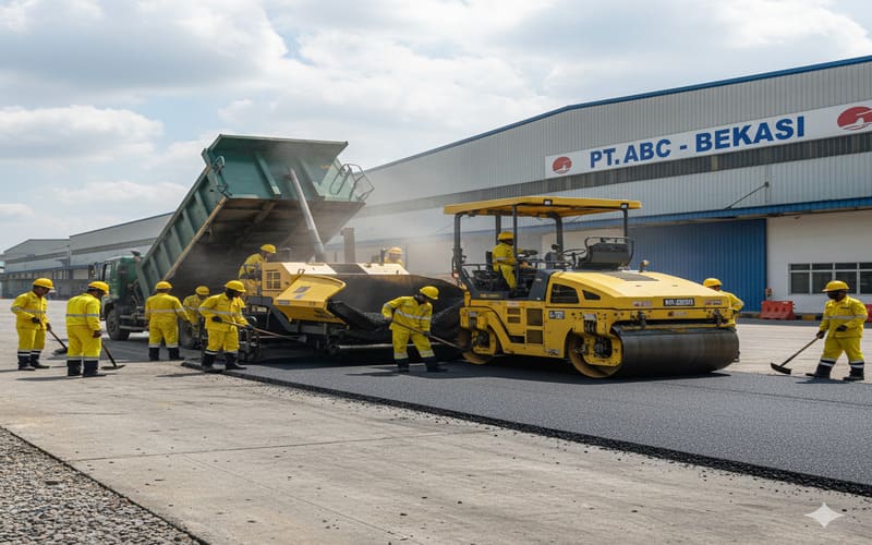 Pengaspalan Halaman Pabrik Pengaspalan Halaman Pabrik