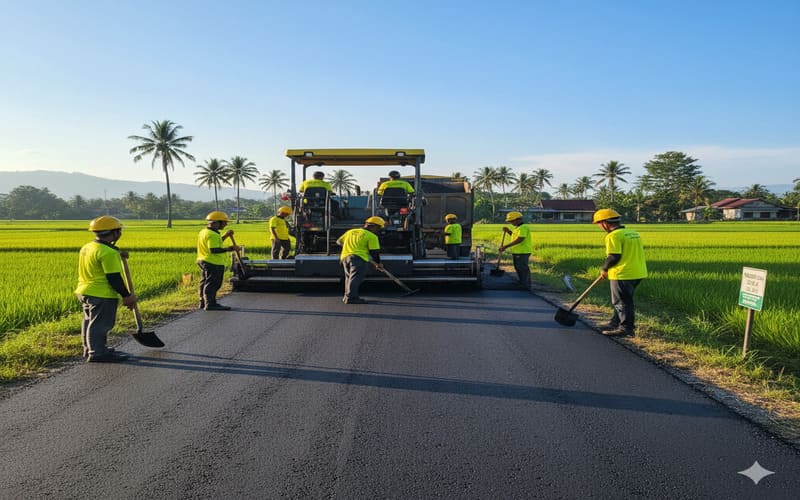 Pengaspalan Jalan Desa Pengaspalan Jalan Desa