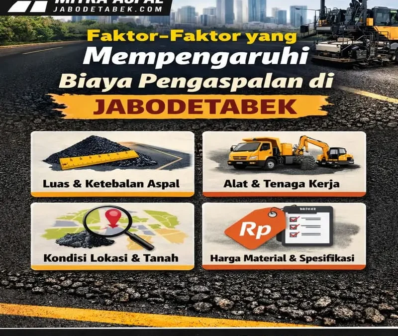 Estimasi Biaya Pengaspalan Jabodetabek per m², KM & Borongan