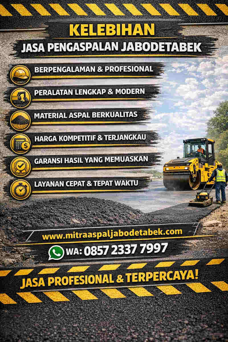 Kelebihan Jasa Pengaspalan Jalan di Jabodetabek